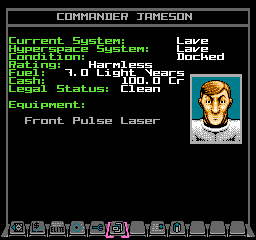 The default commander in NES Elite