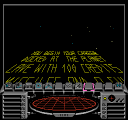 The scroll text in NES Elite