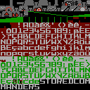 The Save and Load font patterns in NES Elite