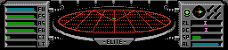 The dashboard in the NES version of Elite