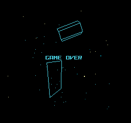 The Game Over screen in NES Elite