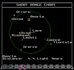 The Short-range Chart view in NES Elite