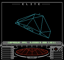 The title screen for NES Elite