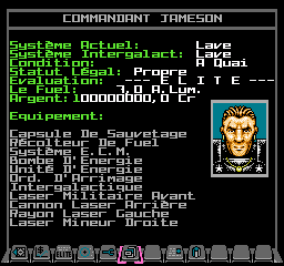 The maximum commander in French in NES Elite