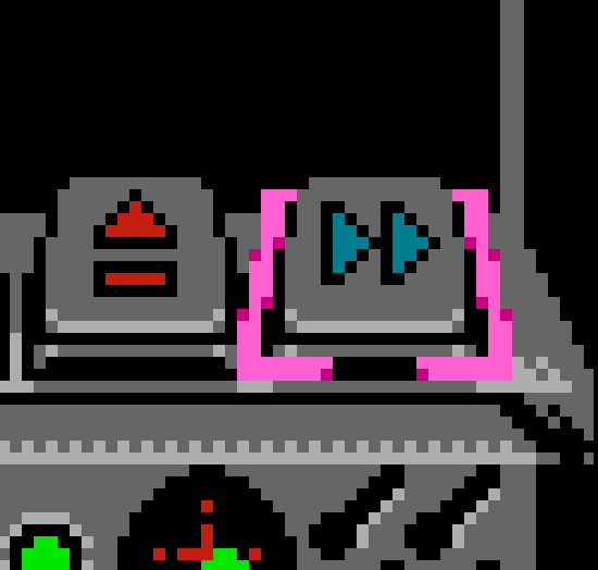 The right part of the icon bar in NES Elite