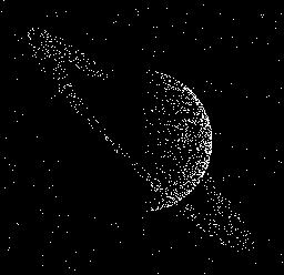 Saturn on its own from the BBC Micro cassette version of Elite